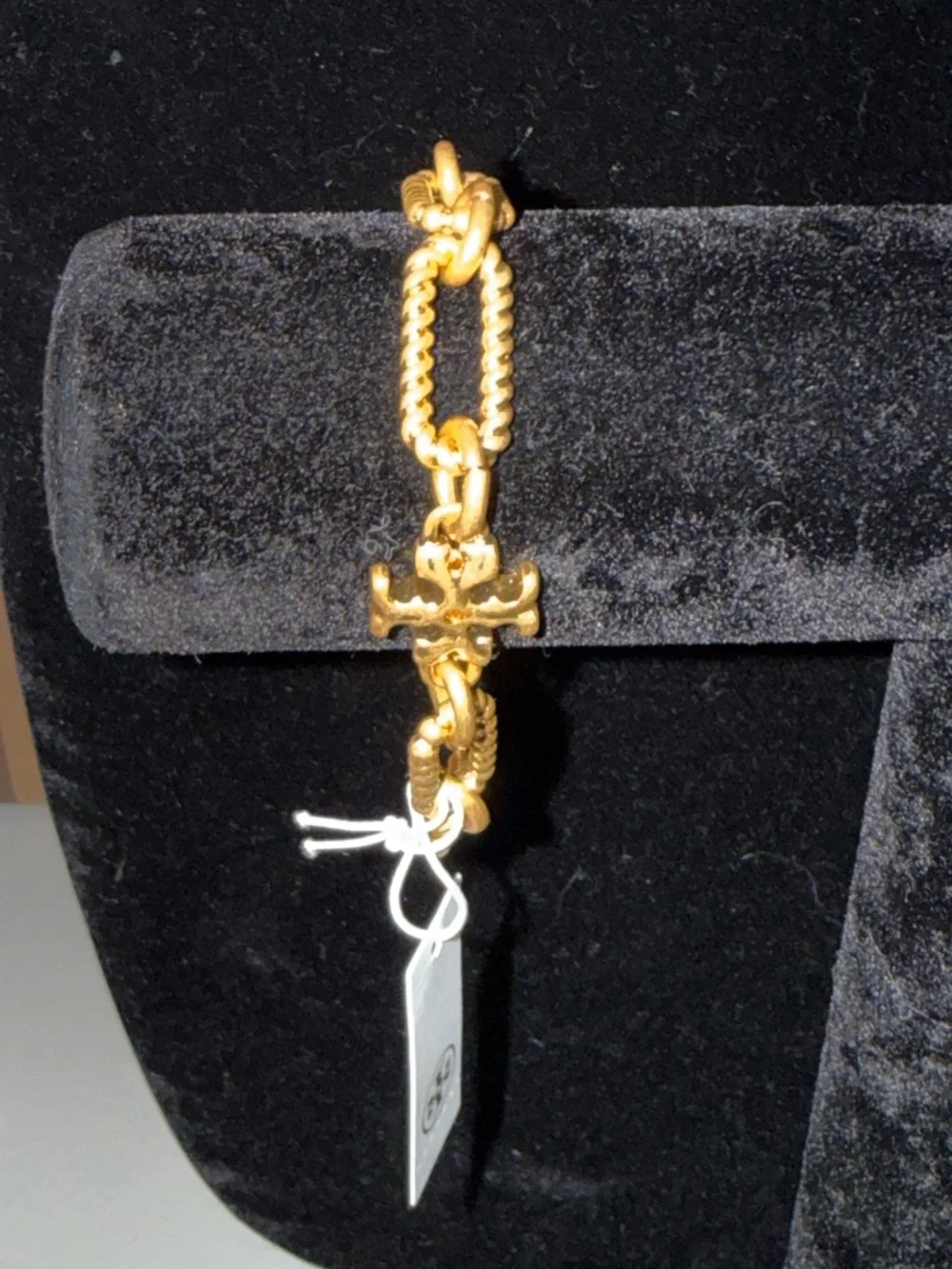 NWT Tory Burch Roxanne Double-T Rope Chain Bracelet!